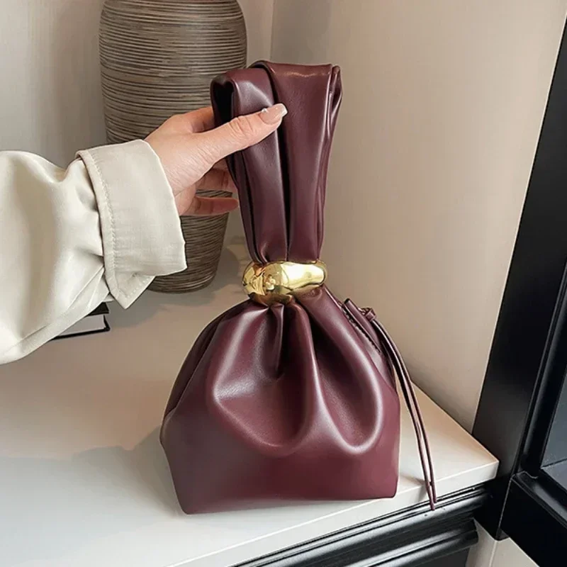 Clutch Bag Evening - Tas Clutch Kulit PU Warna Solid