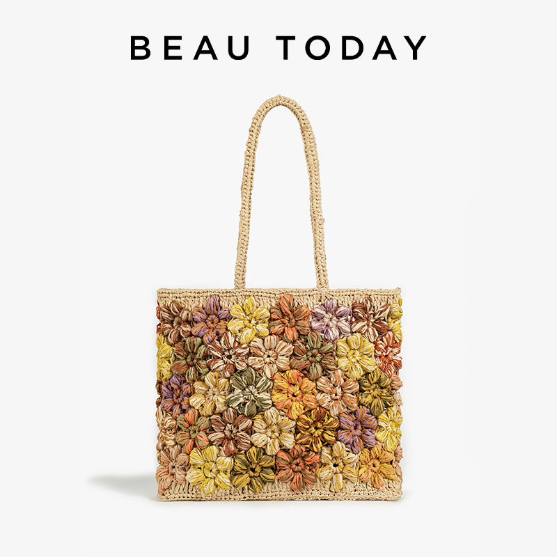 Women'S Raffia Bags - BEAUTODAY Tas Tote Wanita Rafia Warna