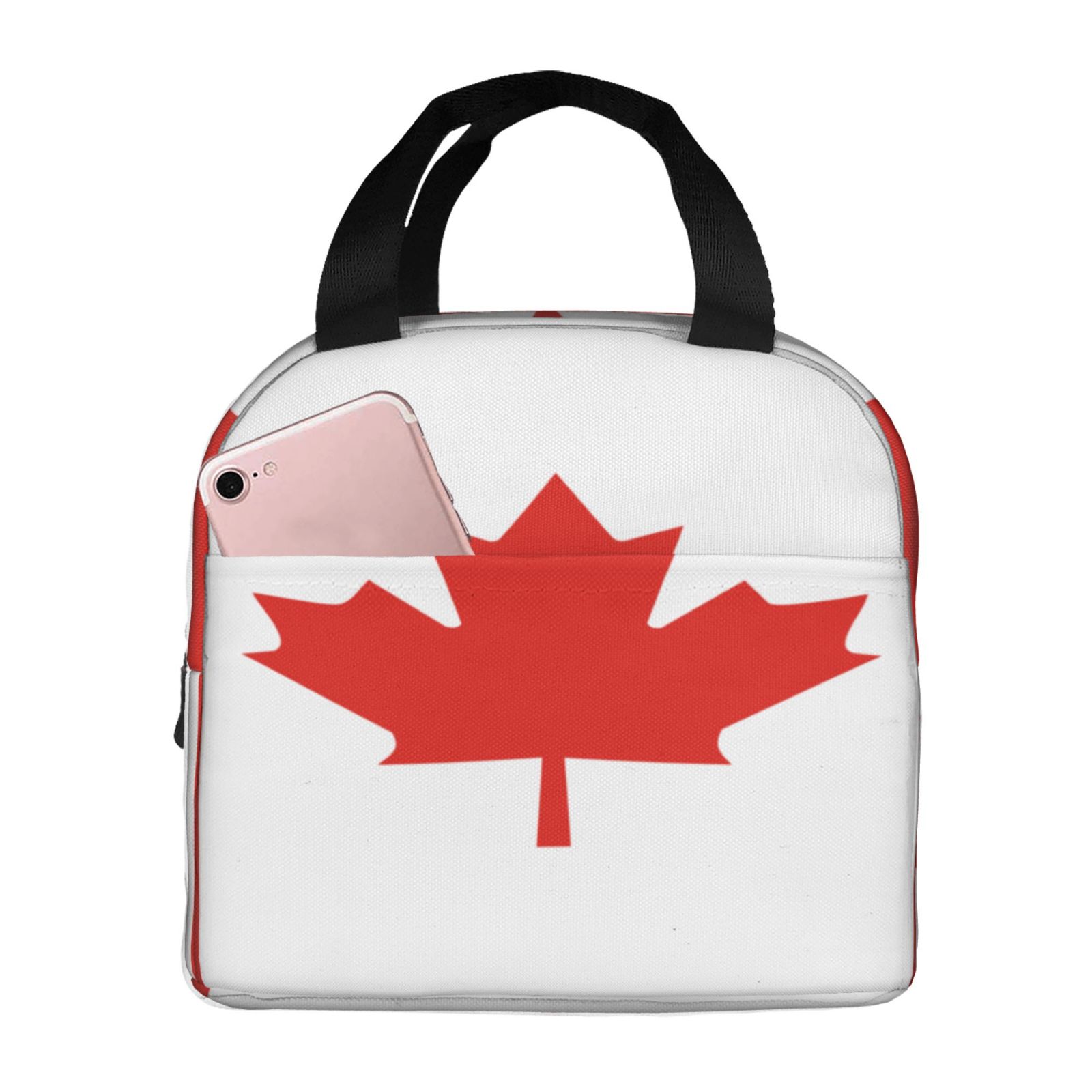 Women Bags Canada - Tas Makan Siang Pola Bendera Kanada