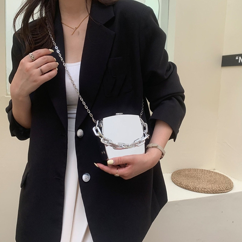 Clutch Bag Evening - Tas Selempang Kotak PVC Kecil Fashion