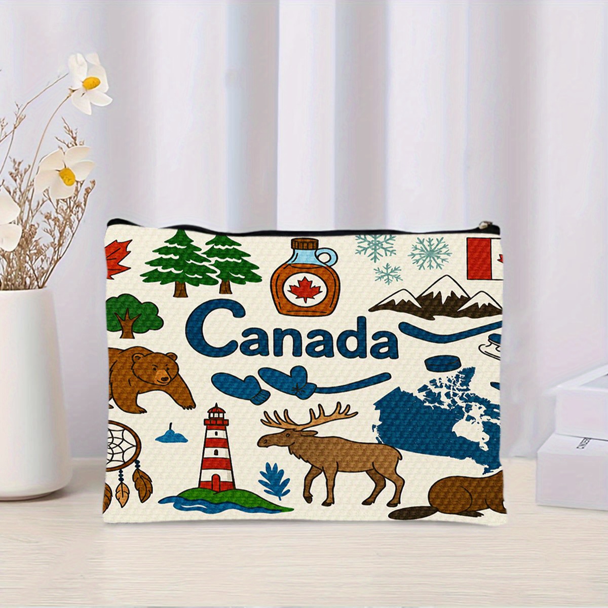 Women Bags Canada - Tas kosmetik bertema Kanada - kantong