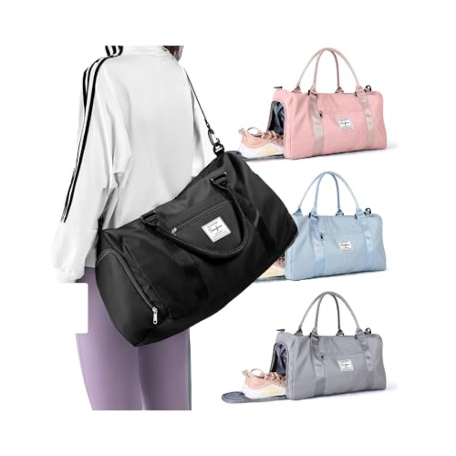 Women Bags And Shoes - Tas Duffel Olahraga Kecil Warna Hitam