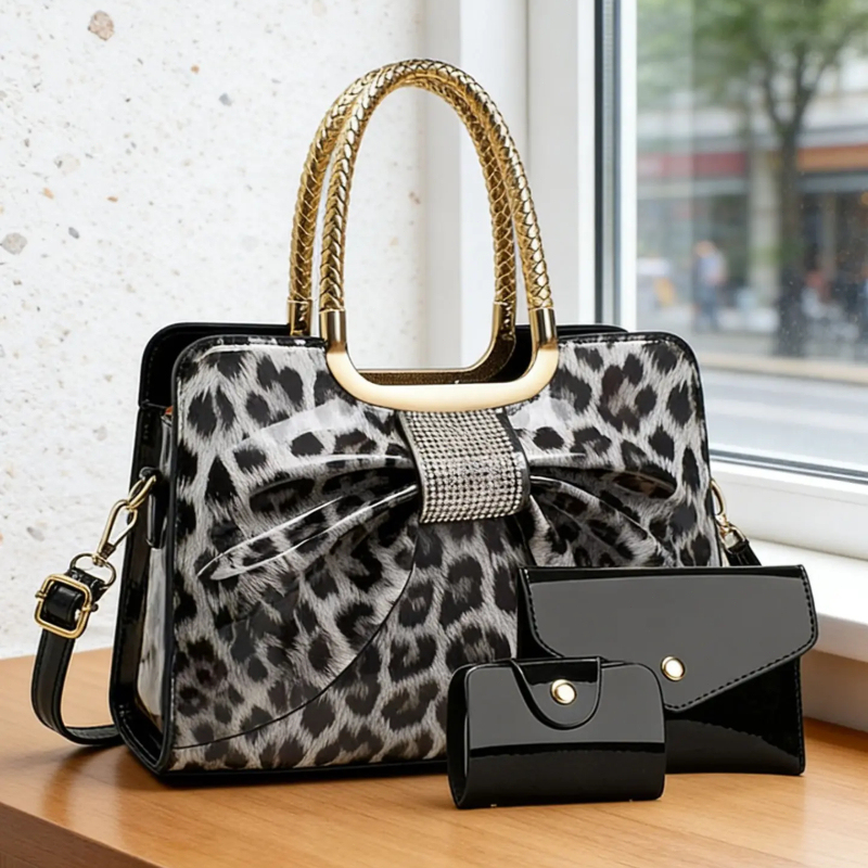 Women'S Crossbody Bags - Tas Wanita Motif Macan Tutul dengan