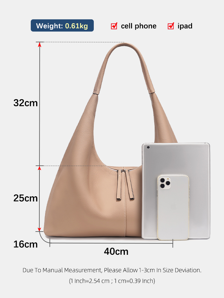 Tas Hobo Kulit Asli Wanita Zen - Women'S Bags For Work ulasan dan harga