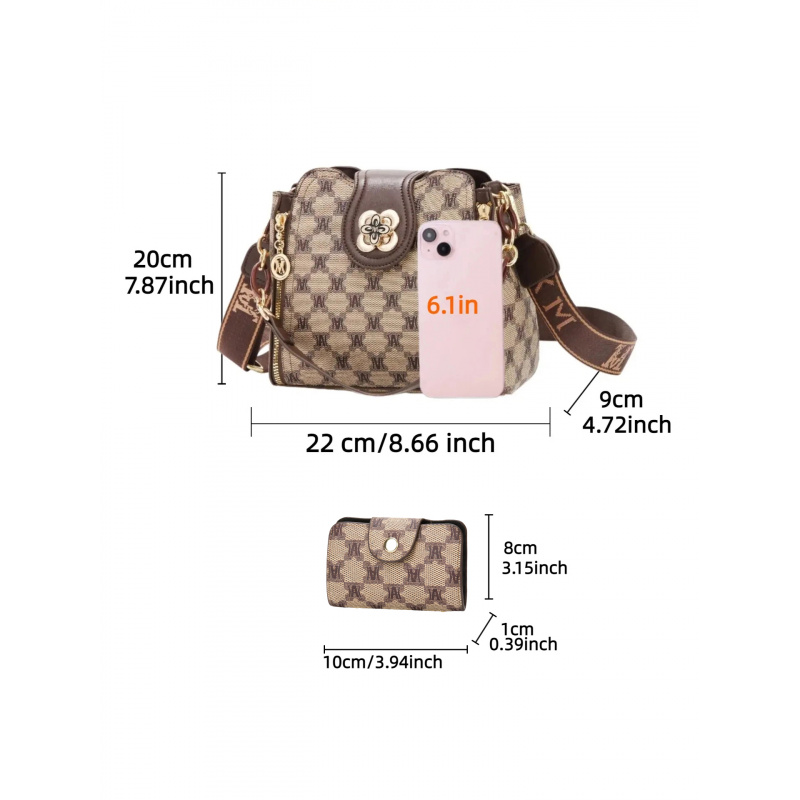 Tas selempang bermotif huruf v - Women'S Bags For Work ulasan dan harga