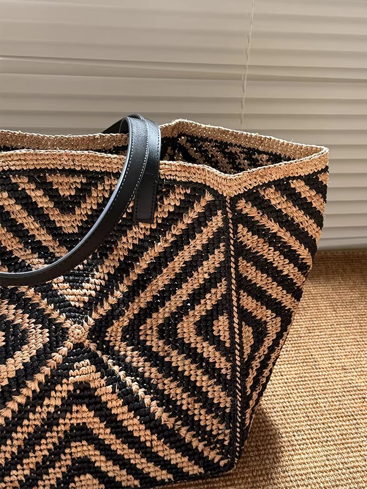 Tas tote anyaman jerami raffia - Women'S Raffia Bags ulasan dan harga