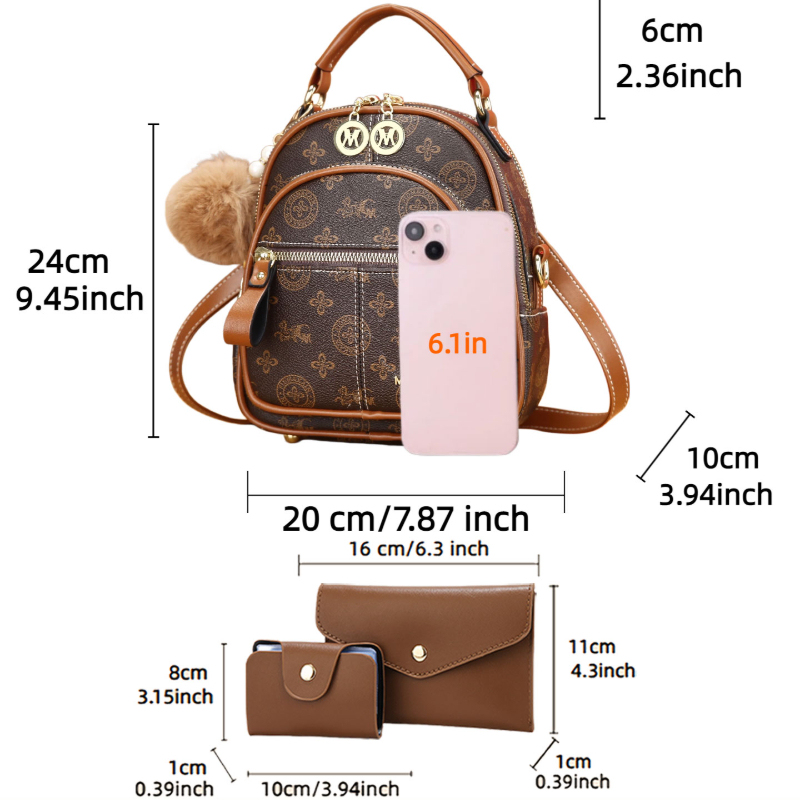 Set tas wanita 3-in-1, ransel  - Women'S Crossbody Bags ulasan dan harga