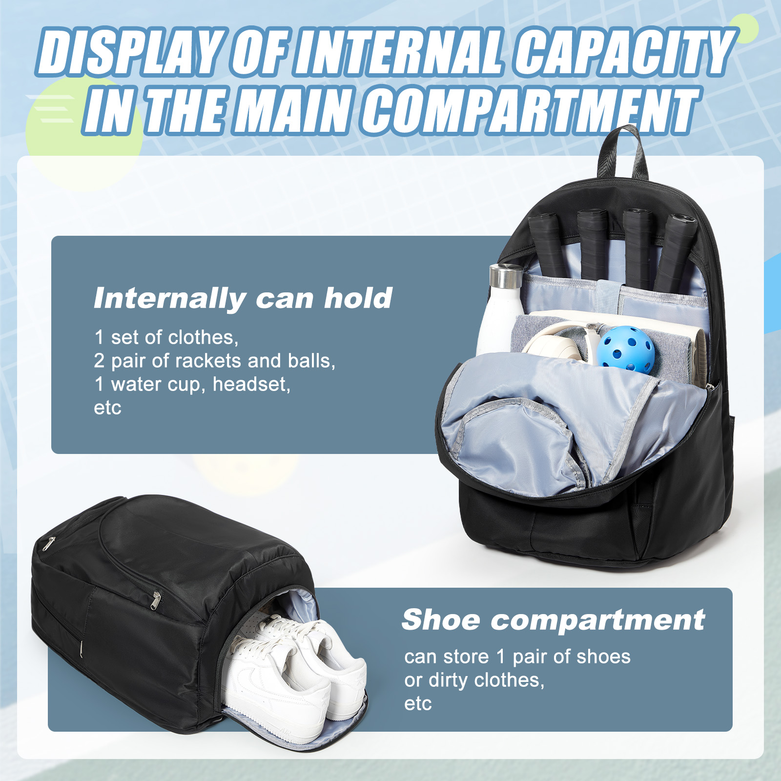 Tas Tenis Ransel Tenis 2 Raket - Women Bags And Shoes ulasan dan harga