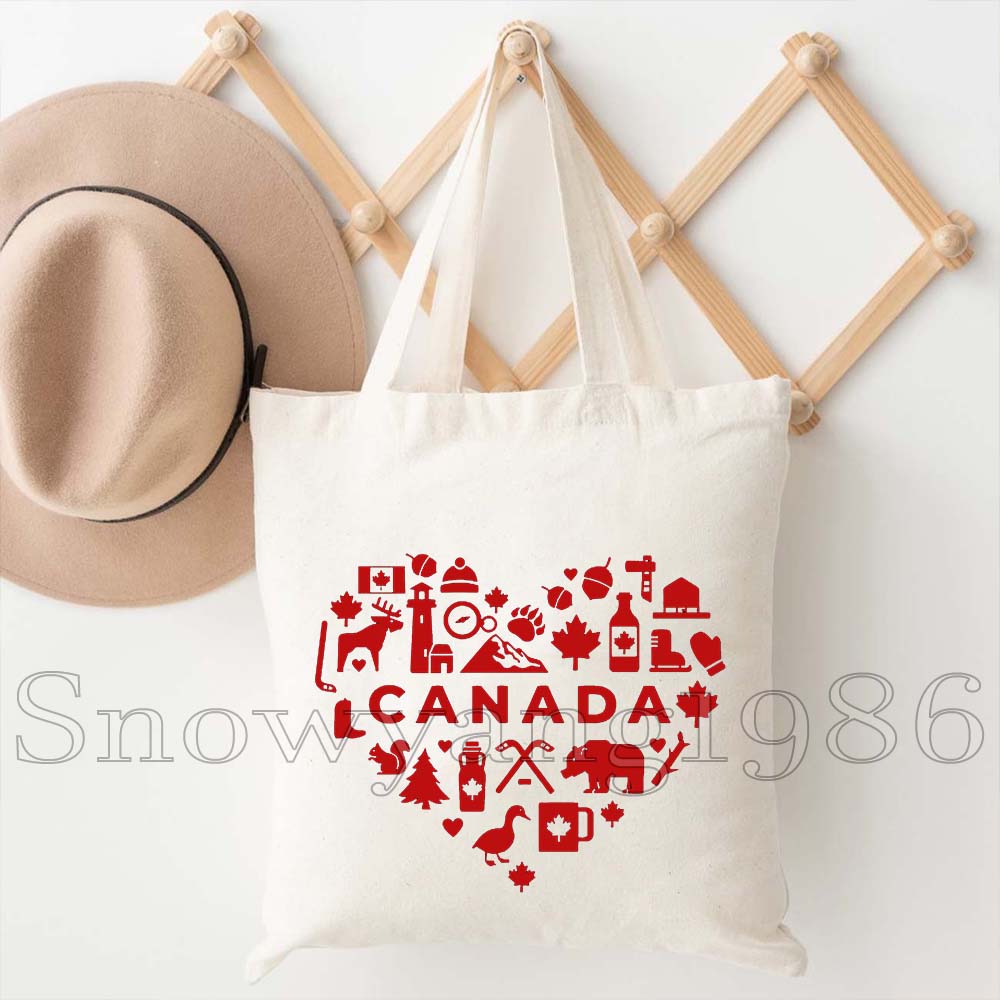 Tas Tote Kanvas Peta dan Bende - Women Bags Canada ulasan dan harga