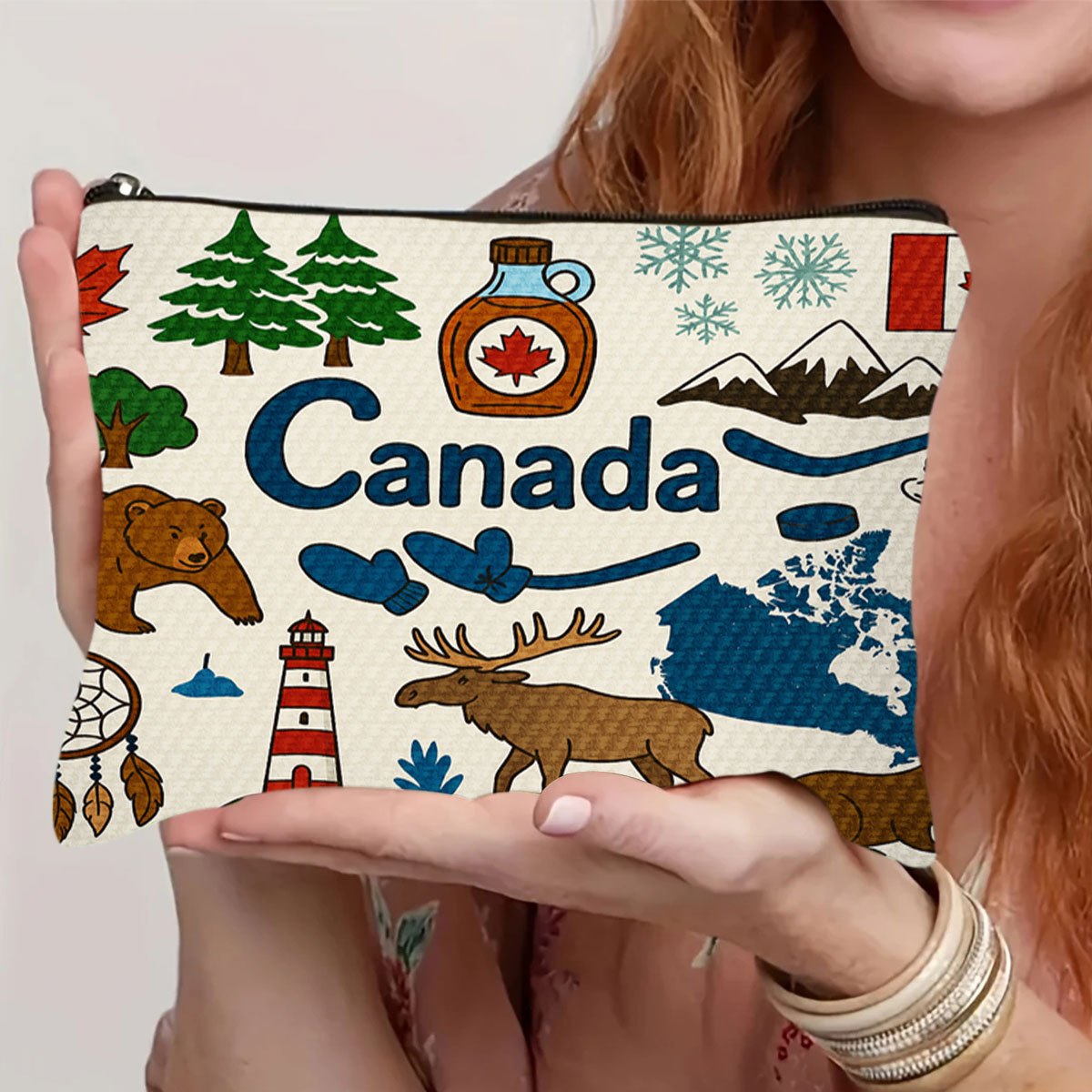 Tas kosmetik bertema Kanada -  - Women Bags Canada ulasan dan harga
