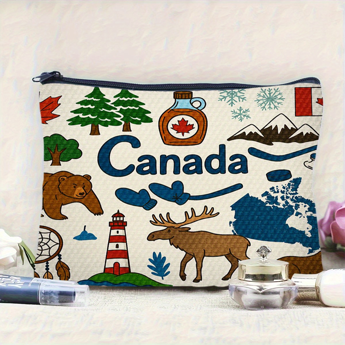 Tas kosmetik bertema Kanada -  - Women Bags Canada ulasan dan harga