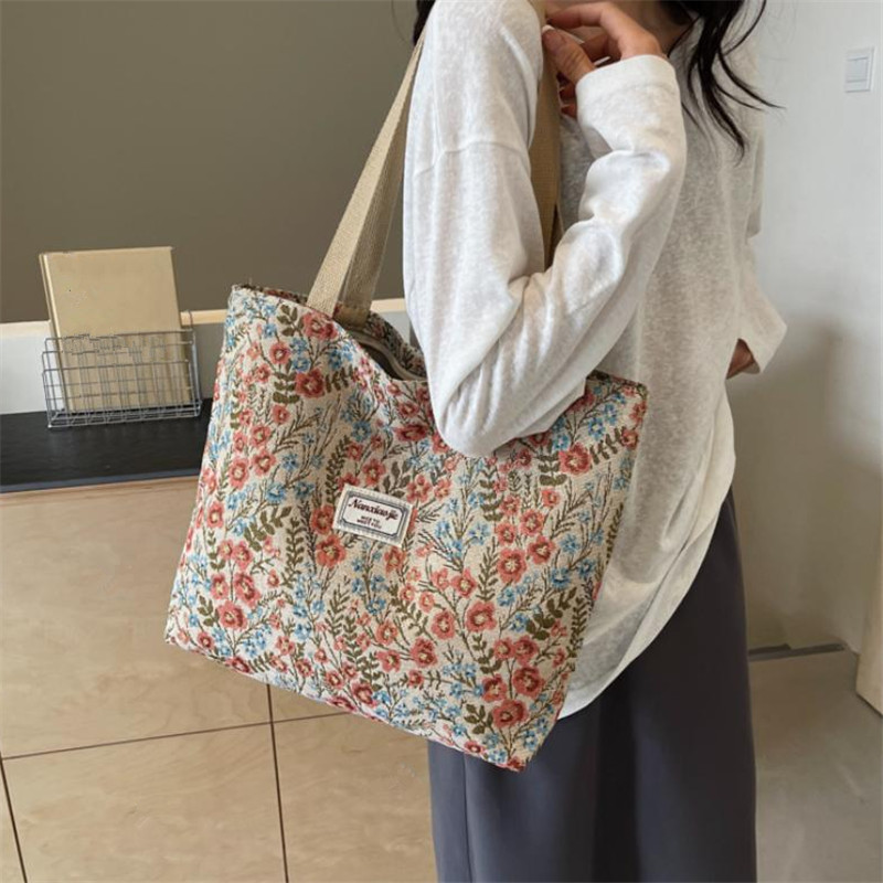 Tas Kanvas Bordir Bunga dengan - Women'S Bags For Work ulasan dan harga