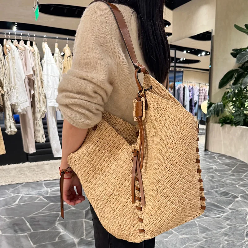 Lafite Tas Pantai Jerami Anyam - Women'S Raffia Bags ulasan dan harga