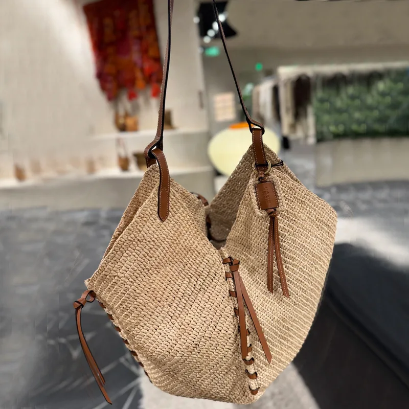 Lafite Tas Pantai Jerami Anyam - Women'S Raffia Bags ulasan dan harga