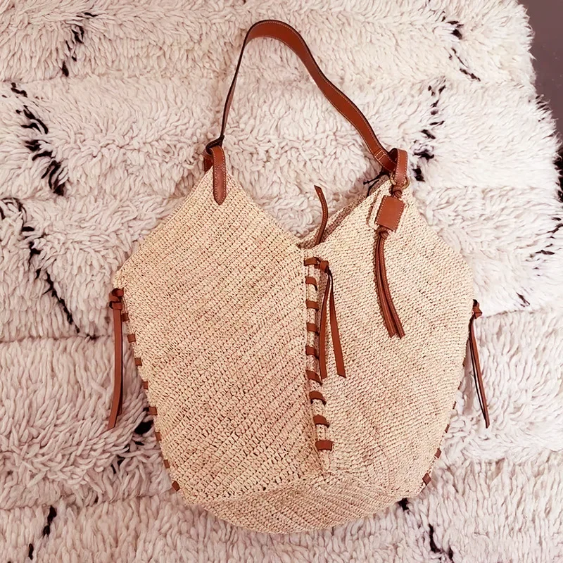 Lafite Tas Pantai Jerami Anyam - Women'S Raffia Bags ulasan dan harga