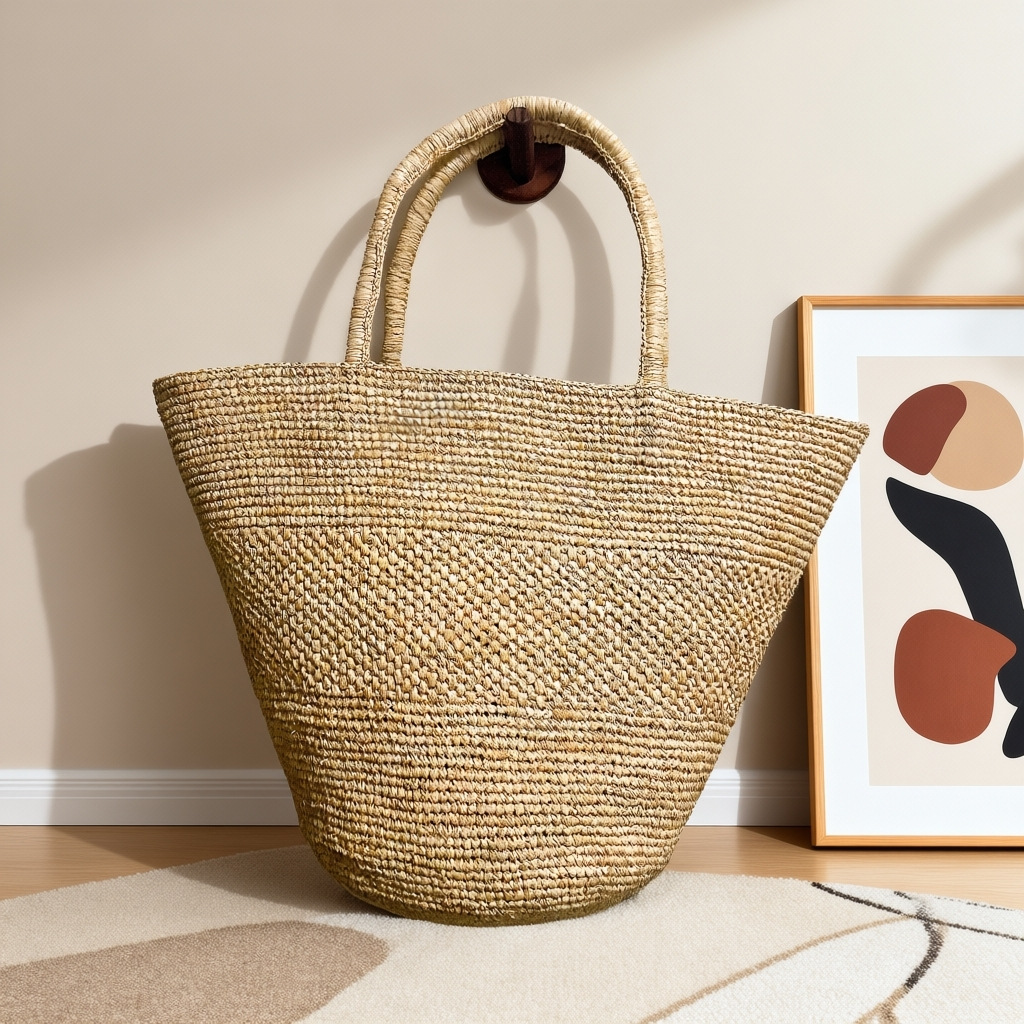 Tas Jerami Rafia Kapasitas Bes - Women'S Raffia Bags ulasan dan harga