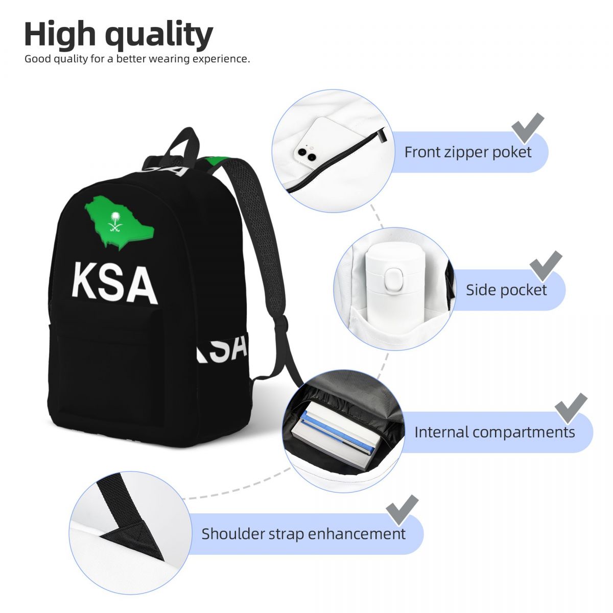 Tas Ransel Bendera Arab Saudi  - Women Bags Ksa ulasan dan harga